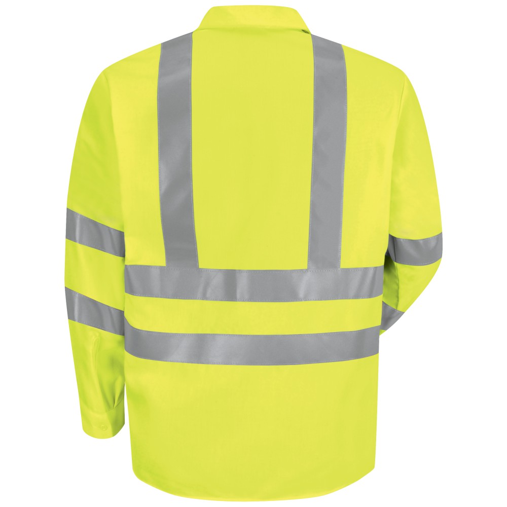 Men's Hi-Visibility Long Sleeve Work Shirt - Type R, Class 3 | Work ...
