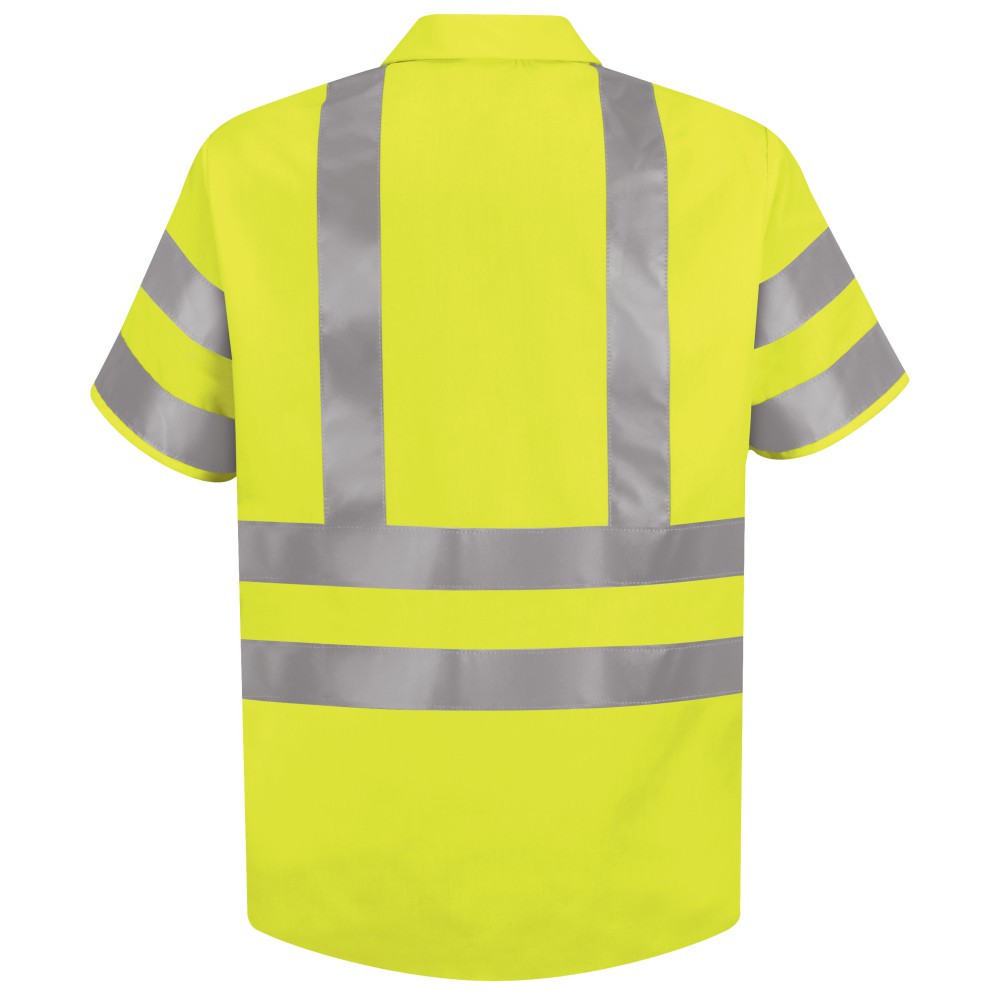 Men's Hi-Visibility Short Sleeve Work Shirt - Type R, Class 3 | Work ...