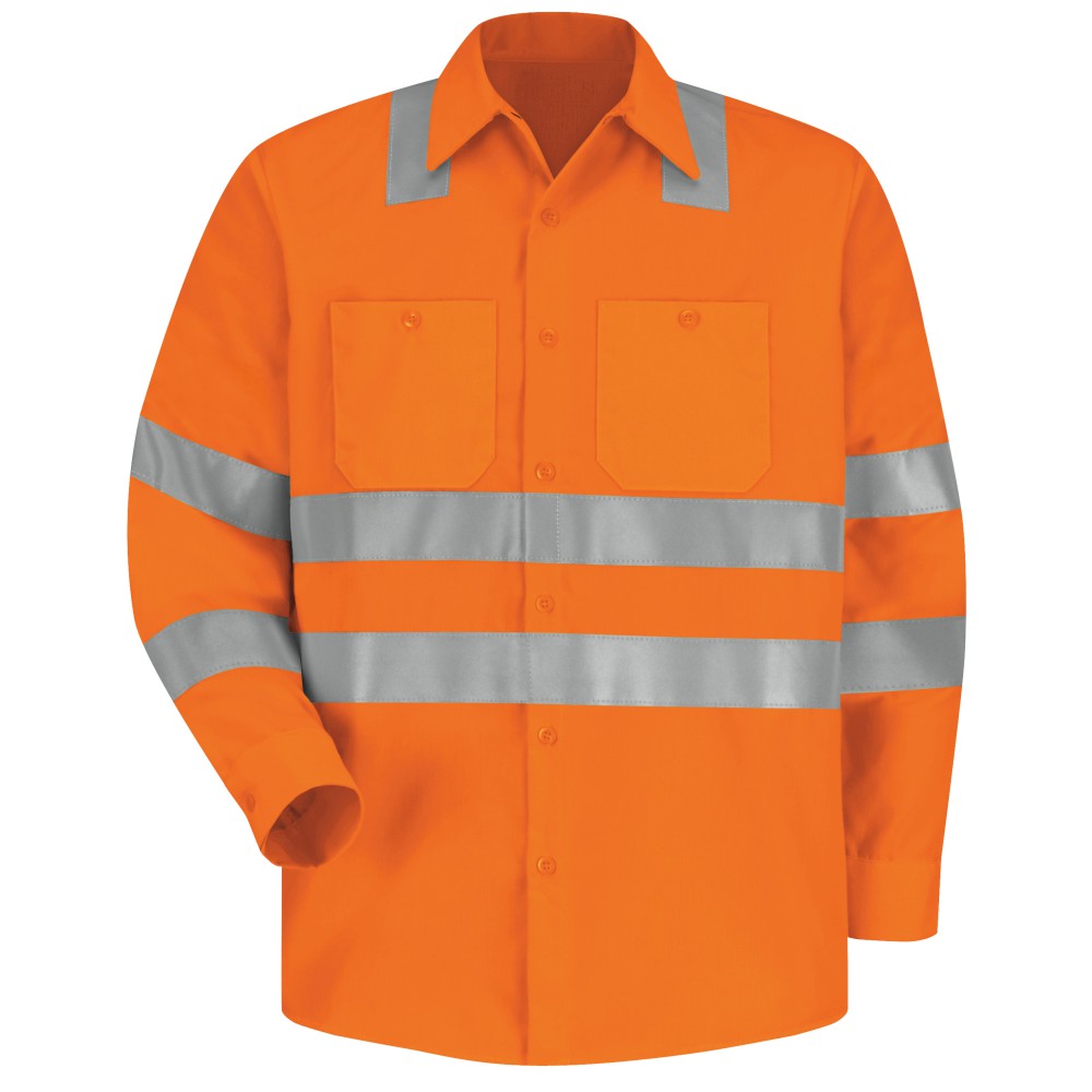 Hi-Visibility Long Sleeve Work Shirt - Type R, Class 3 | Work Hard ...