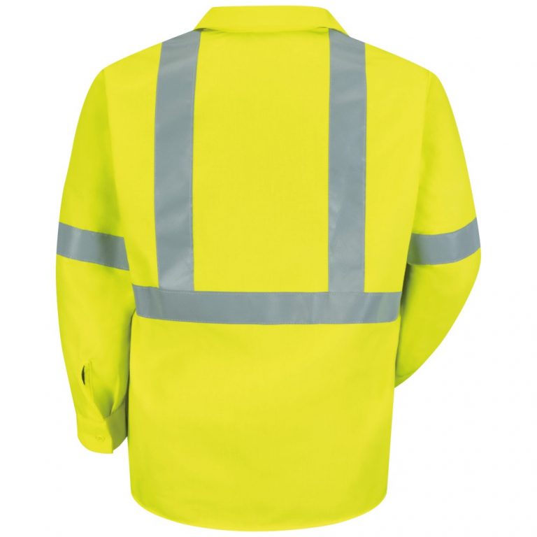Men's Hi-Visibility Long Sleeve Work Shirt - Type R, Class 2 | Work ...